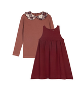 Elys & Co French Terry Scottish Pink Jumper Set - Pink