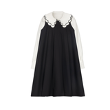 Velvette Label Blouse and Pleated Jumper