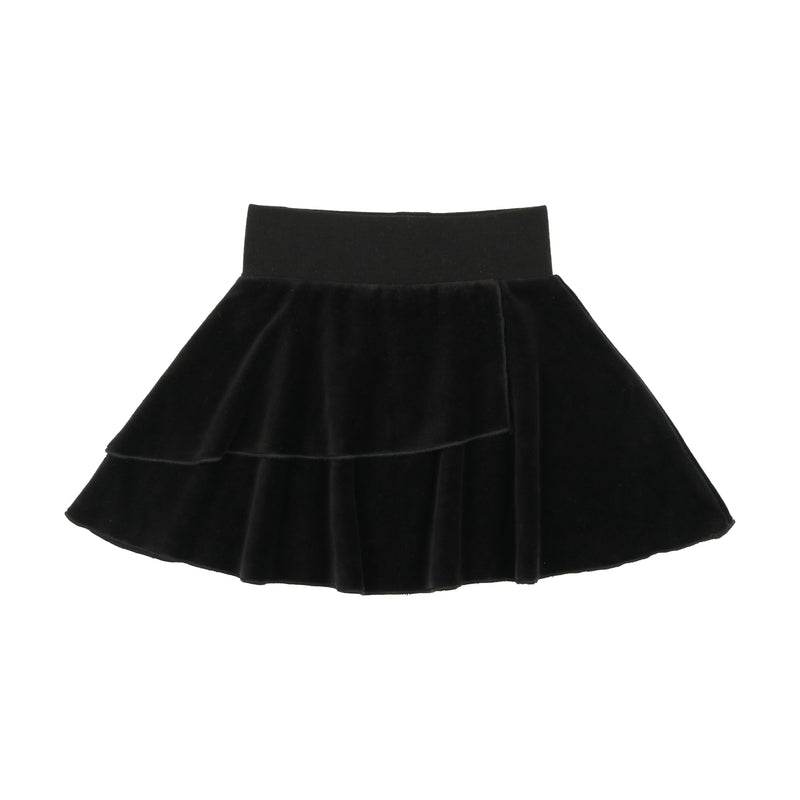 Analogie Velour Layered Skirt