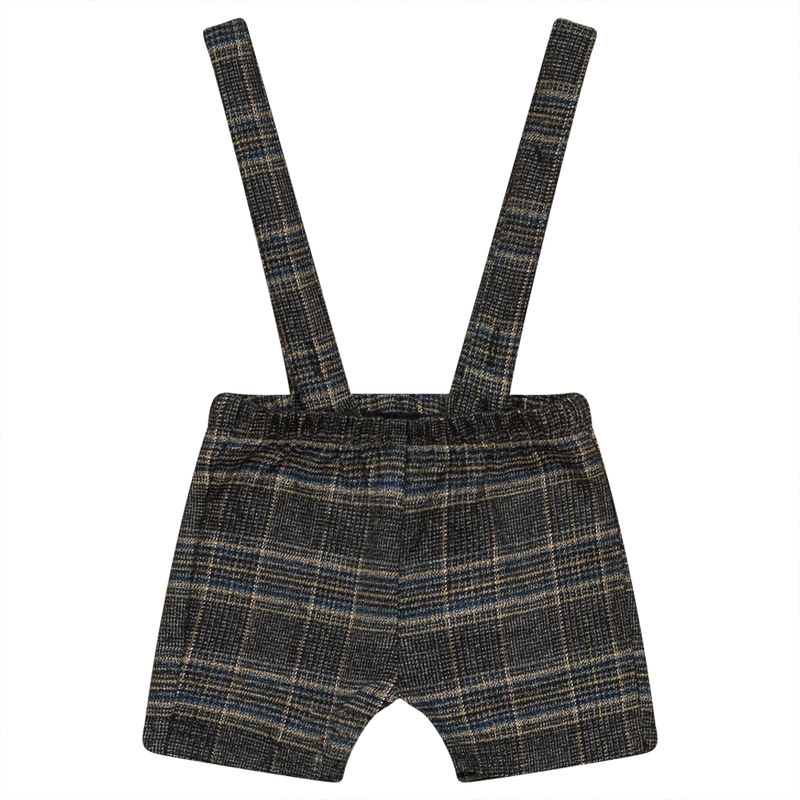 Space Grey Plaid Overalls