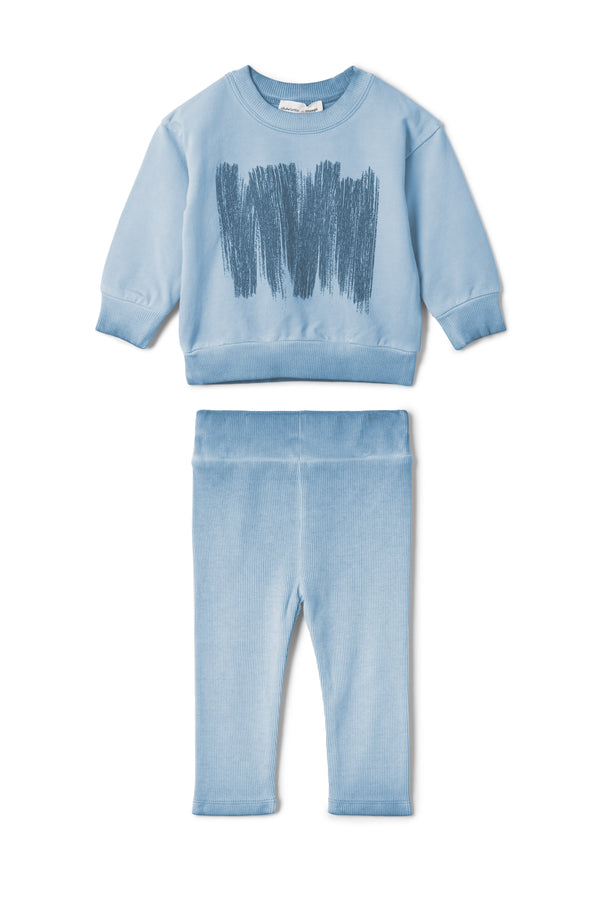 Charlotte & George Painted Print Set - Denim