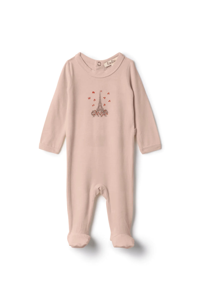 Lola Eiffel Tower Print Footie
