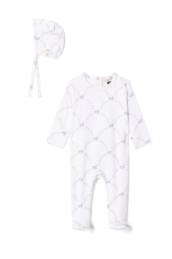 Bebe Bella All Over Rocking Horse Footie Set