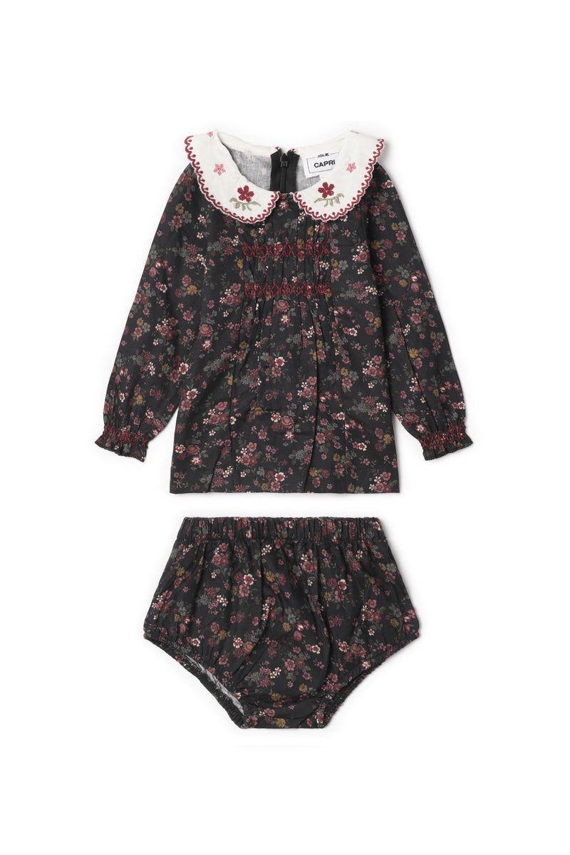 Jolie Capri Floral Collared Set