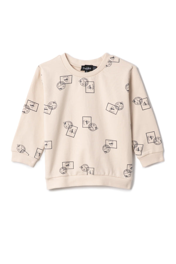 Puddles Stamp Print Sweatshirt