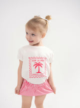 Teela Pink Seersucker Baby Set