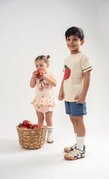 Teela Beige Apples Boys Top
