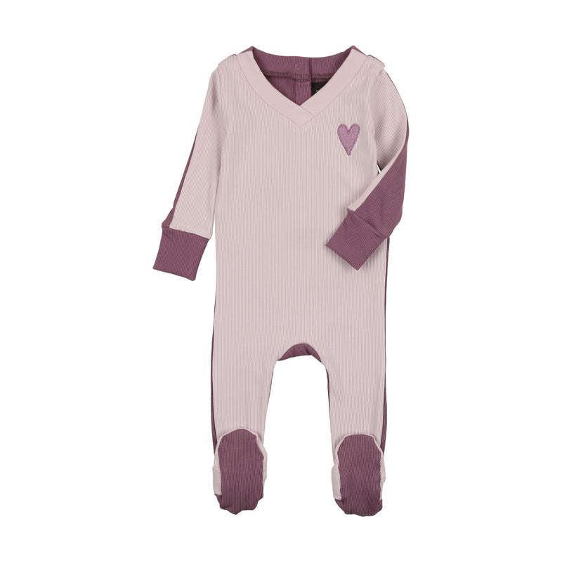 Cuddle & Coo Ribbed Heart Footie