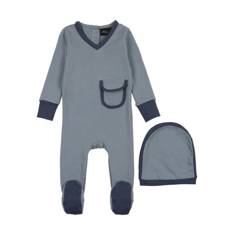 Cuddle & Coo Mini Pocket Footie Set Blue