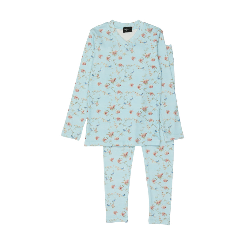 Cuddle and Coo Blue Birdy Pajamas