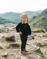 Analogie Velour Girls Sweatshirt Set - Black