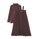 Lil Legs Embroidered Maxi Mockneck Set  - Vintage Purple