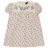 Hopscotch Floral Print Dress With Embroidery