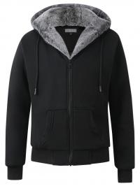 T.O. Removable Fur Hoodie - Grey