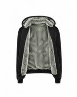 T.O. Fully Lined Fur Hoodie - Sage