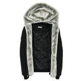 T.O. Removable Fur Hoodie  - Sage