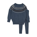 Analogie Heirloom Knits Toddler Boy Set  - Dried Blue