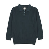Analogie Boys Knit Polo - Deep Teal