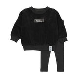 Analogie Velour Boys Set  - Black