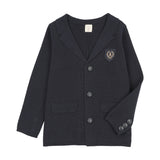 Analogie Crest Knit Blazer - Navy