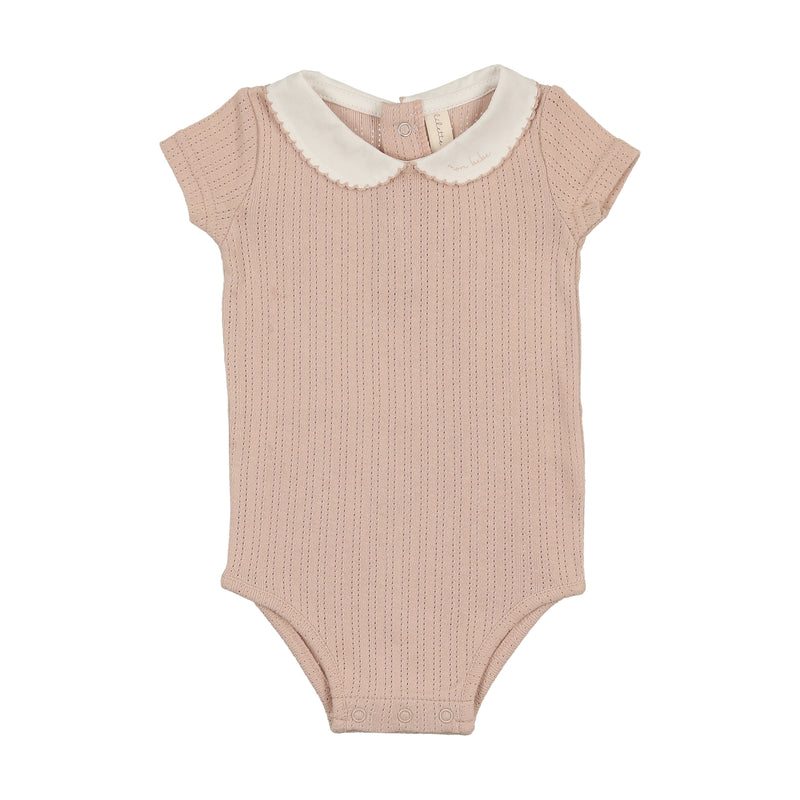 Lilette Edged Collar Onesie Blush
