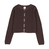 Analogie Fine Knit Cardigan - Chocolate Brown