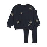 Analogie Olive Patch Sweatshirt Set - Navy
