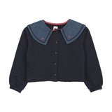 Analogie Sweet Campaign Sailor Collar Cardigan - Navy