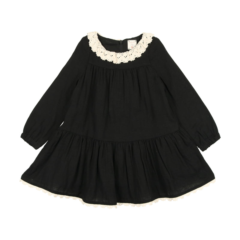 Analogie Black Collar Dress
