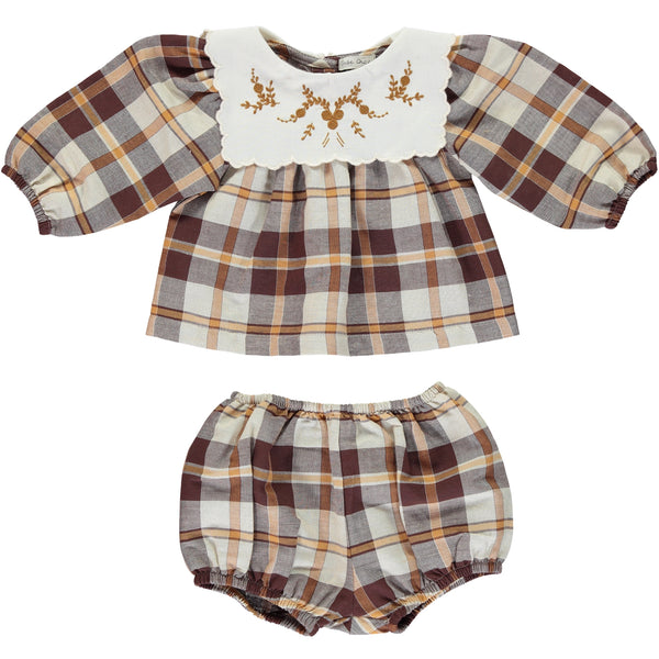 Bebe Organic Nostalgia Check Baby Set