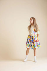 Lilou Color Printed Elastic Skirt