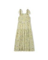 Minimal Parker Floral Gathered Cotton Midi Dress