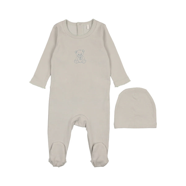 POUF Vinatge Bear Footie Blue