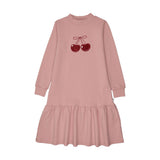 Pouf Cherry Dress - Pink