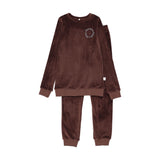 Pouf Logo Velour Pjs - Brown/Blue