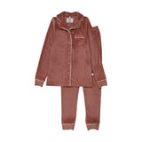 Poug Velour Grandpa Pjs - Pink