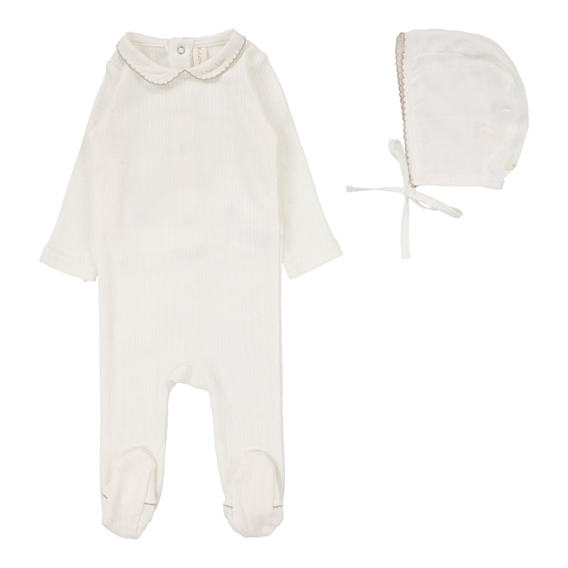 Lilette Edged Collar Footie Set Boys