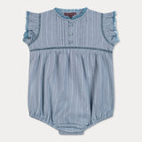 Orange Dimanche Textured Romper