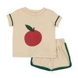 Teela Beige Apples Baby Boy Set