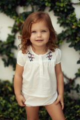 Space Grey Baby Girl Set With Embroidery