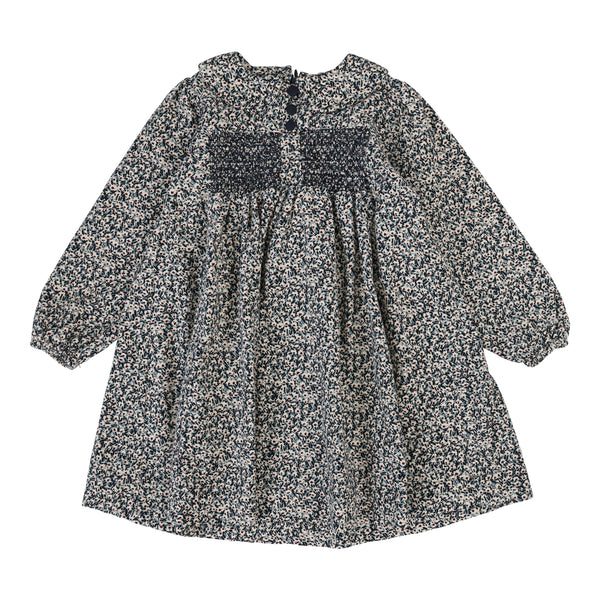 Analogie Daisy Floral Dress - Dusty Blue